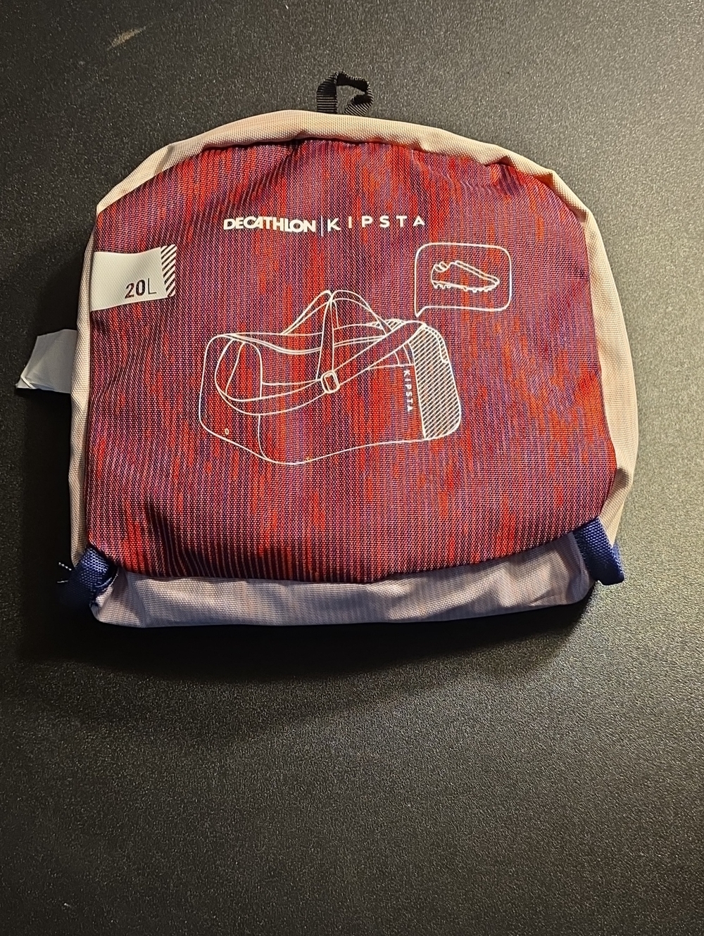 20L Red Travel Duffel Soccer Bag Transform From Small To Big